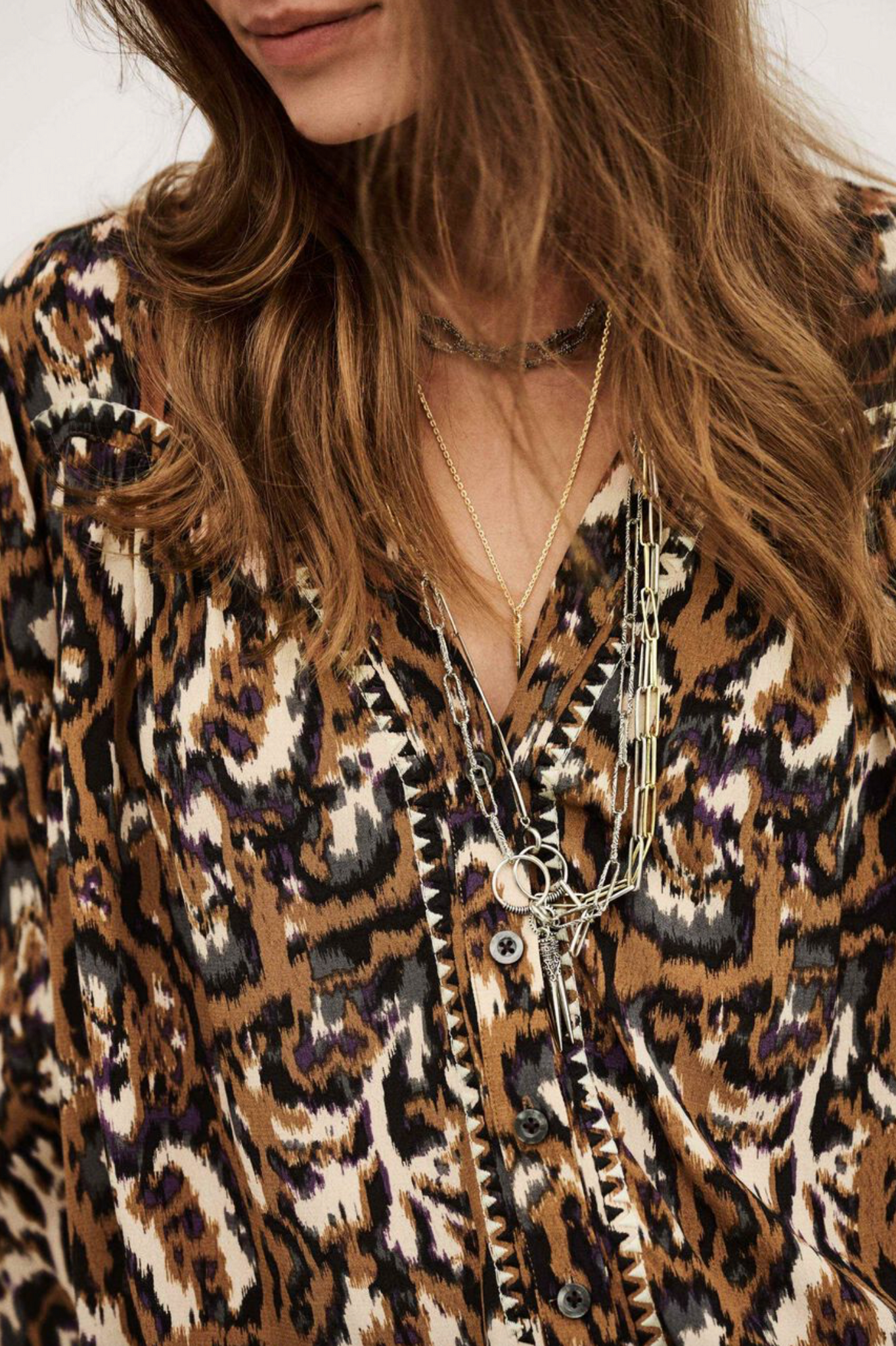 Onada Long-Sleeved Blouse. Ocre