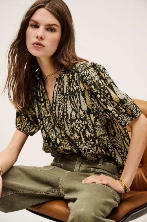 Pueblo Blouse. Kaki