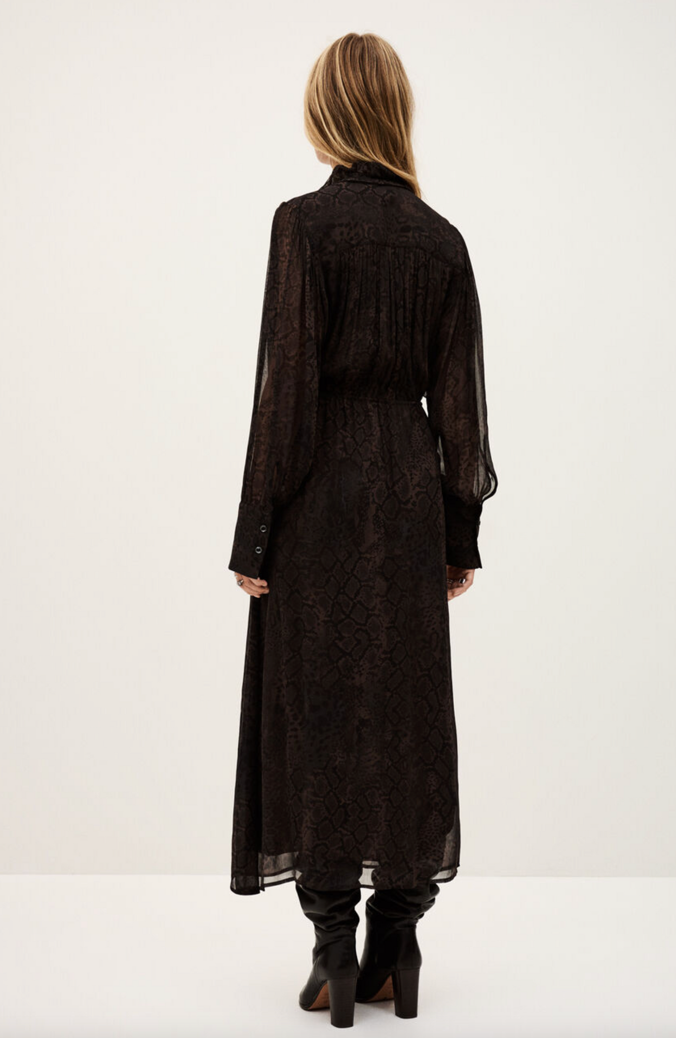 Sahara Midi Dress. Marron