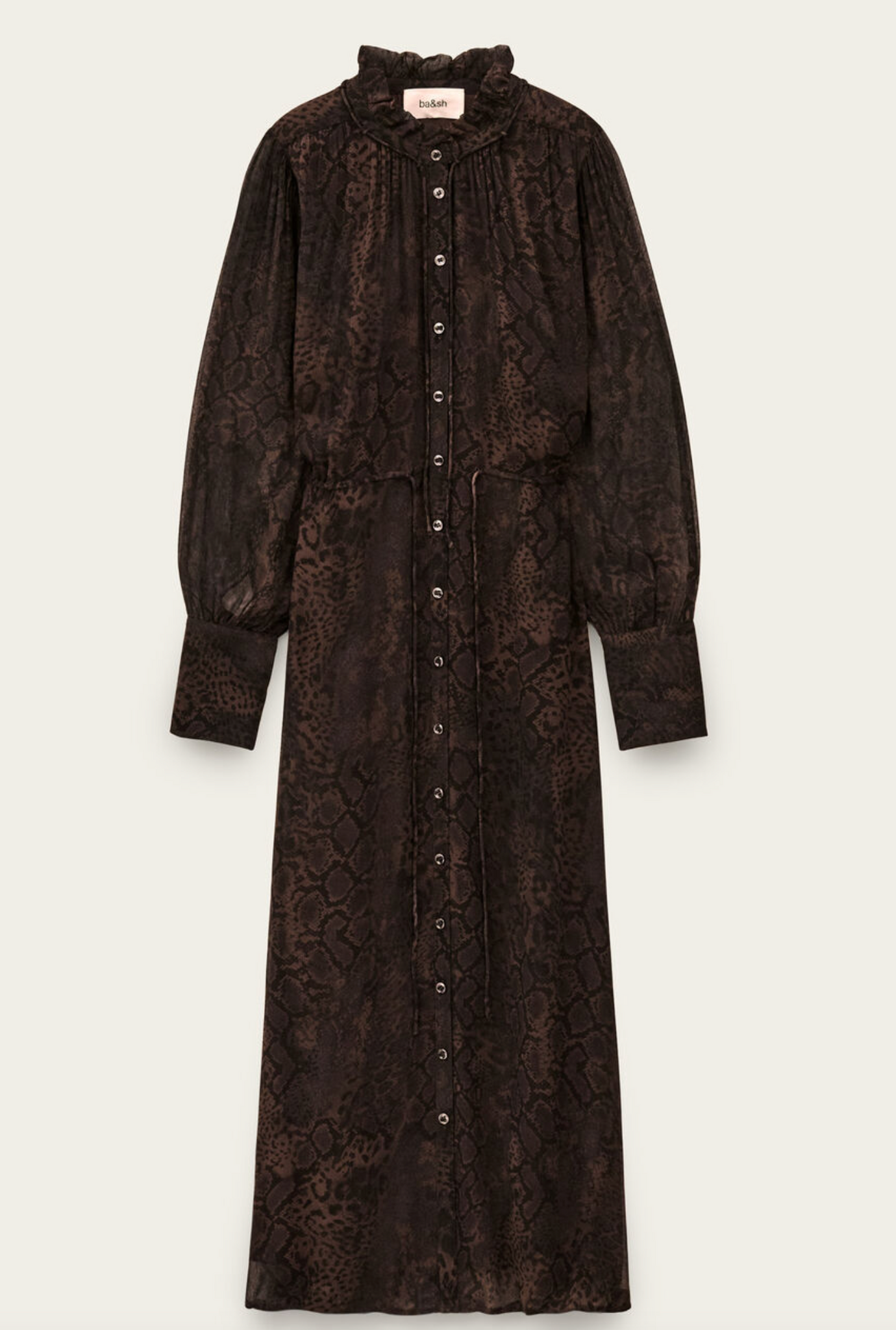 Sahara Midi Dress. Marron