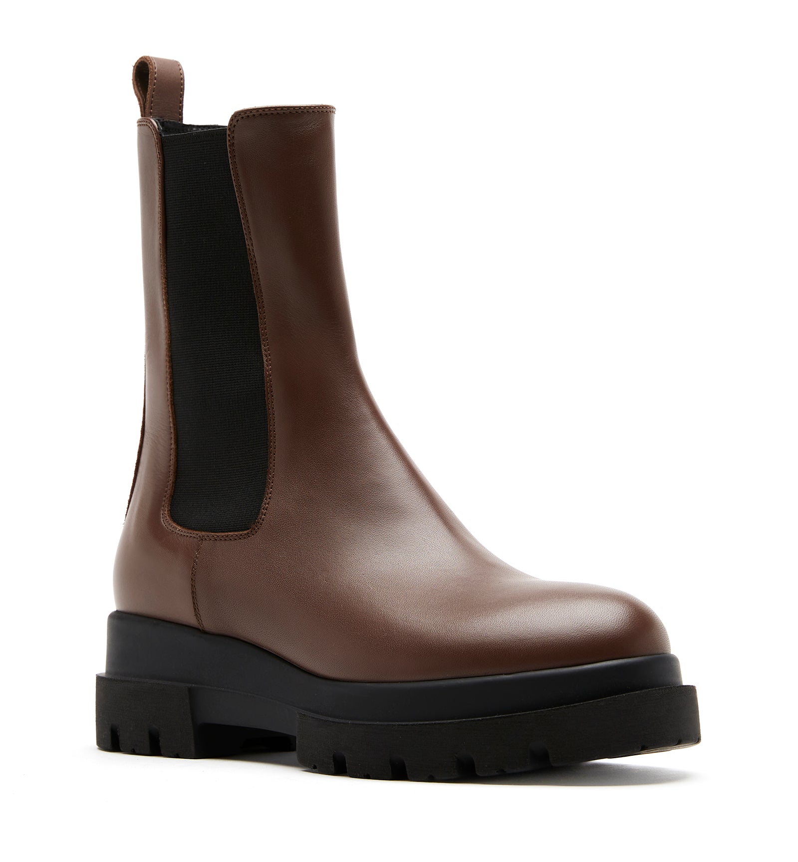 Blaise Leather Boot in Cacoa