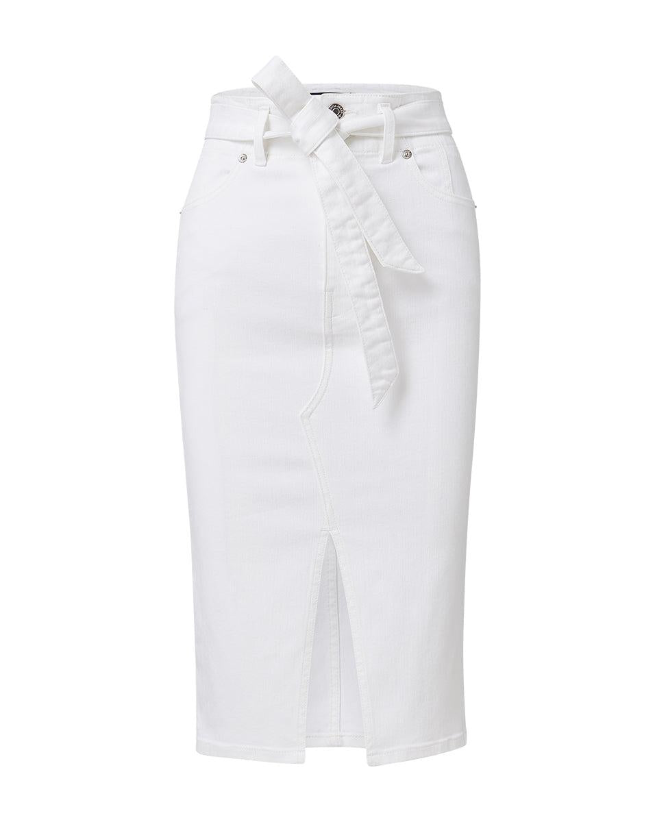 Nazia Pencil Shirt in White