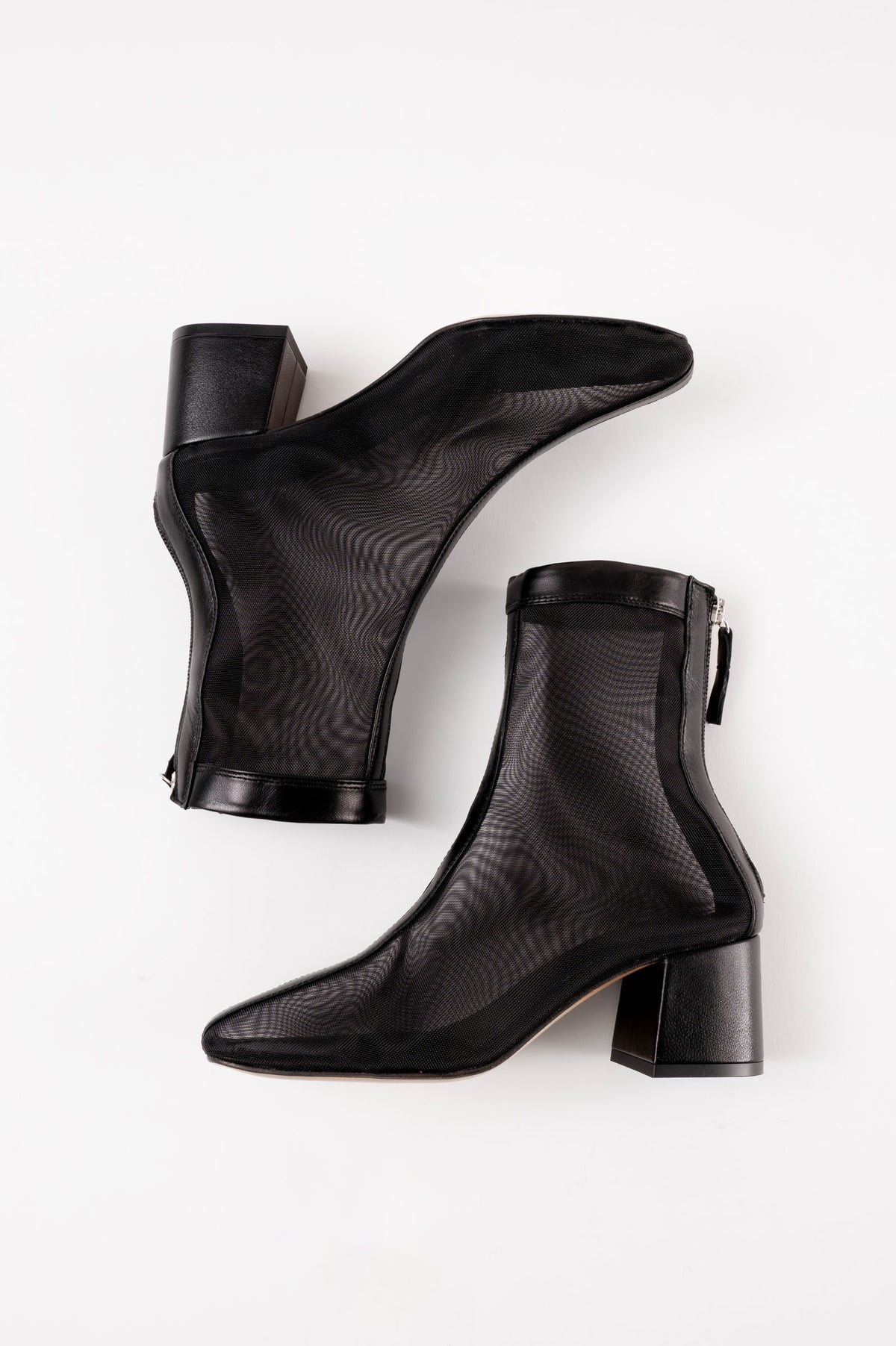 Firme Black Tulle Boots