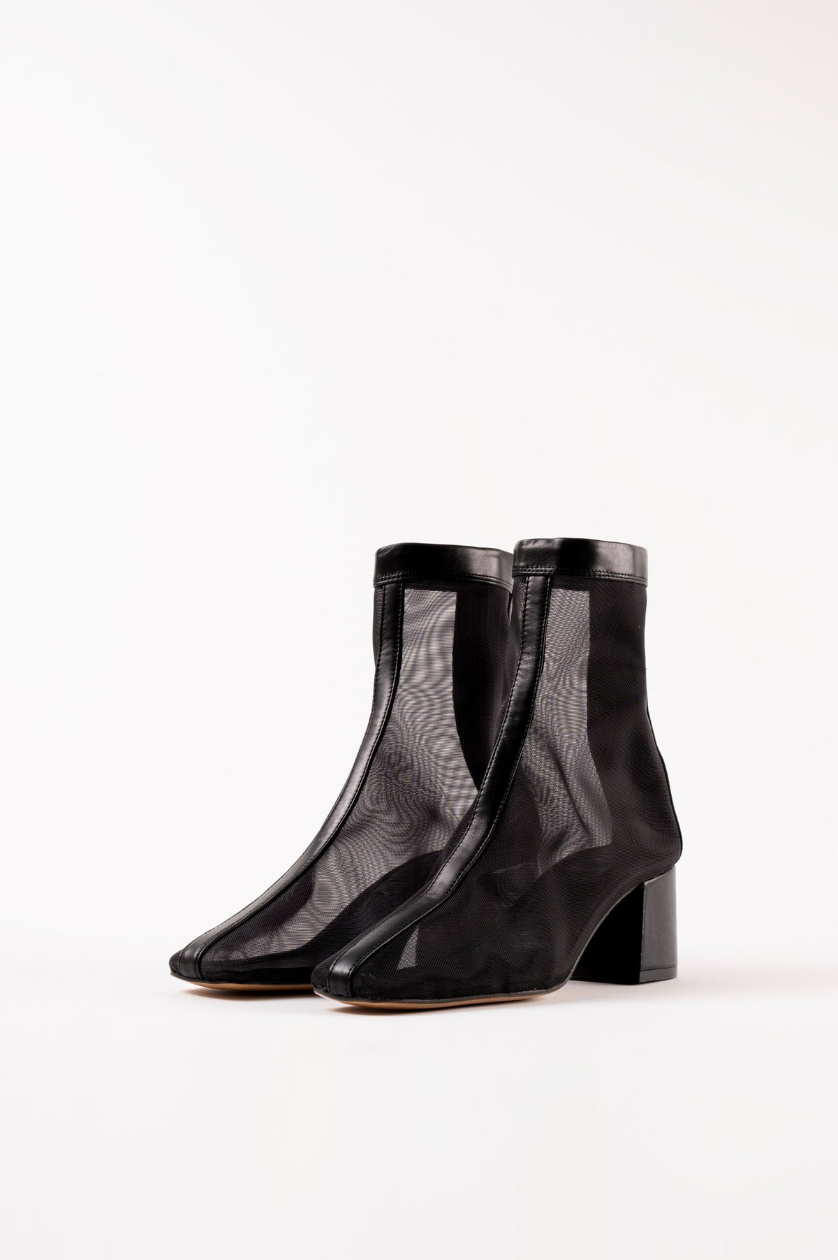 Firme Black Tulle Boots