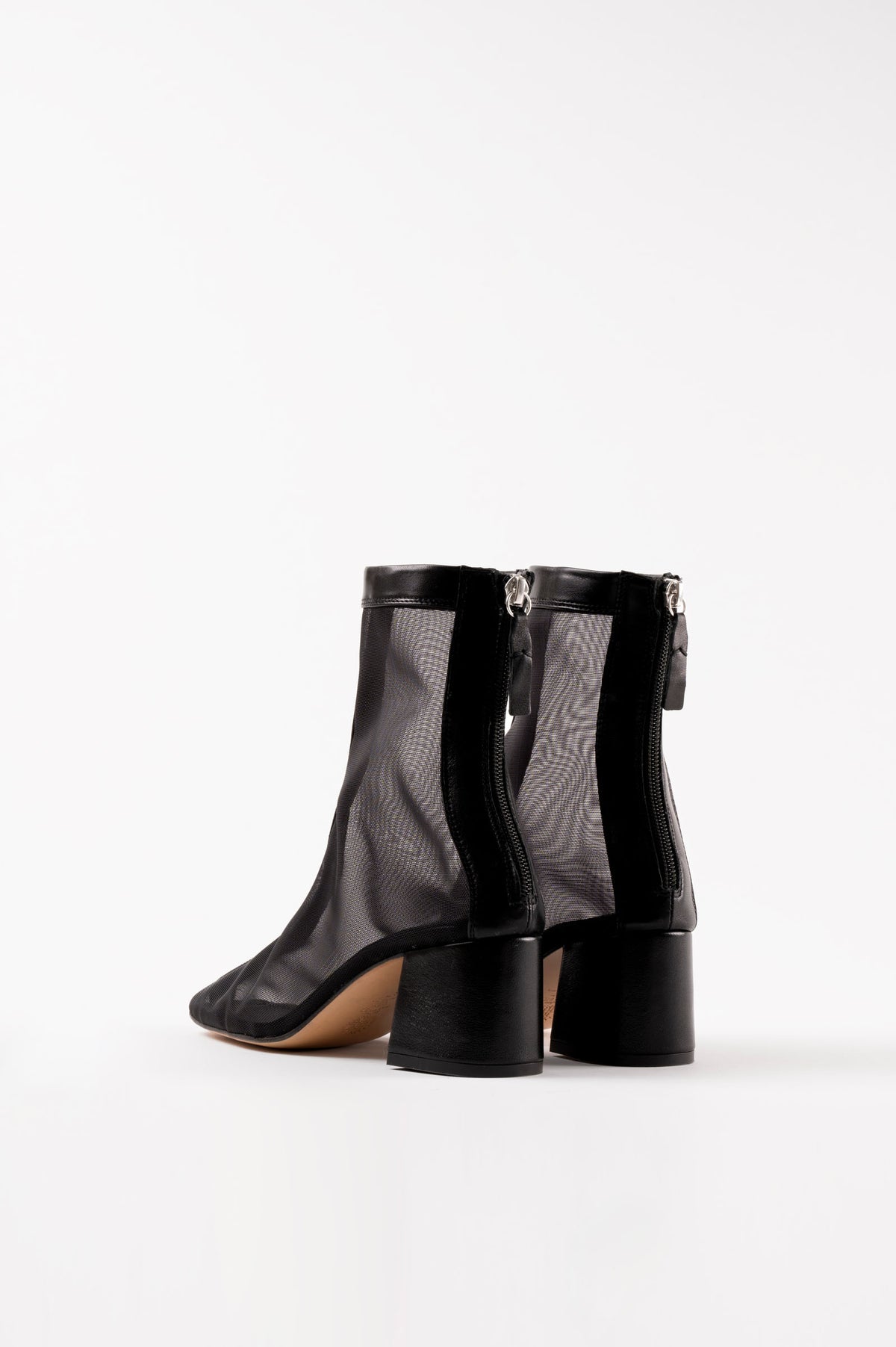 Firme Black Tulle Boots