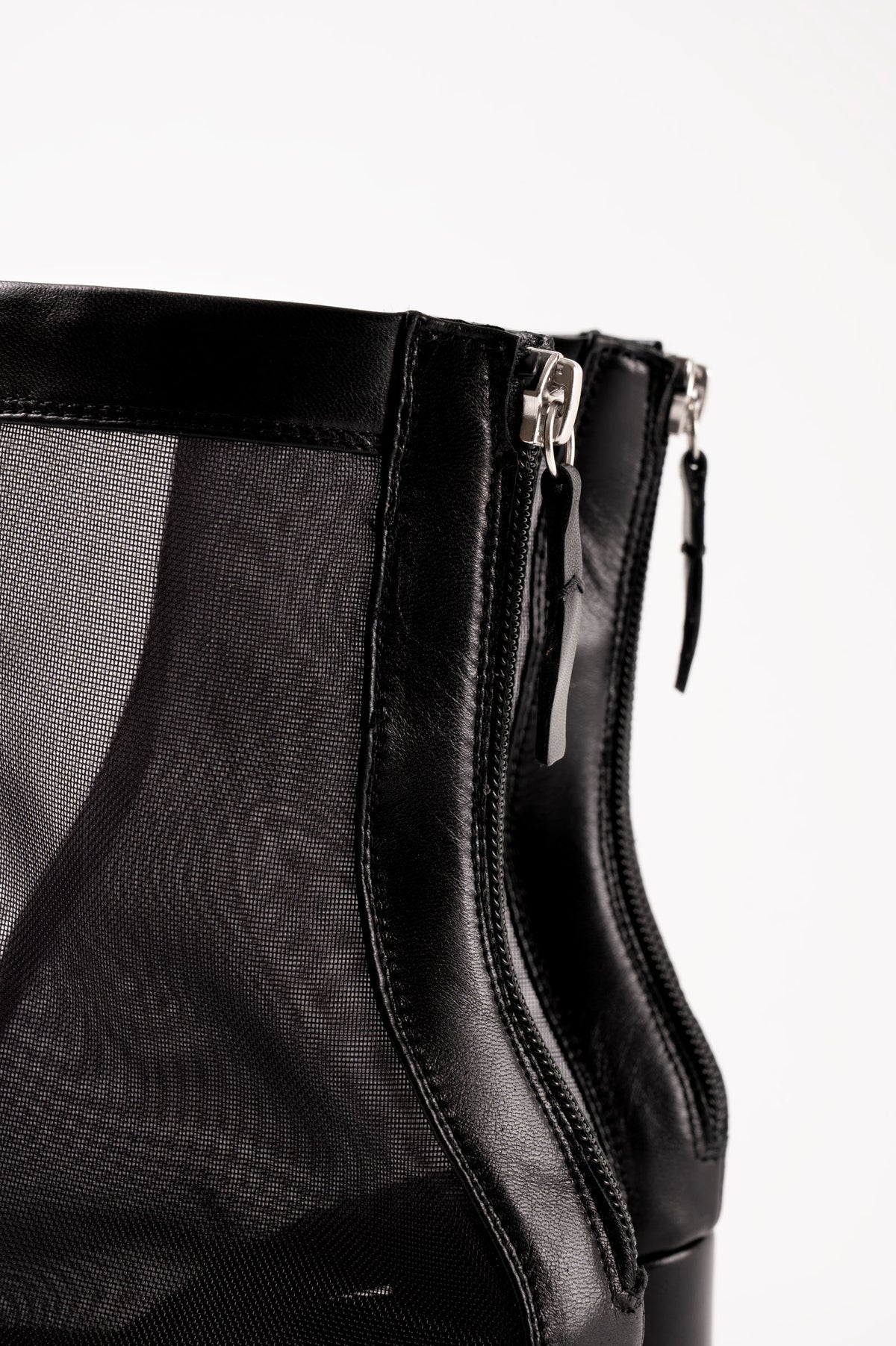 Firme Black Tulle Boots