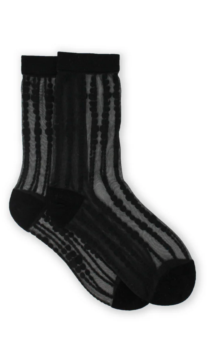 Sheer Bubbles Socks in Black