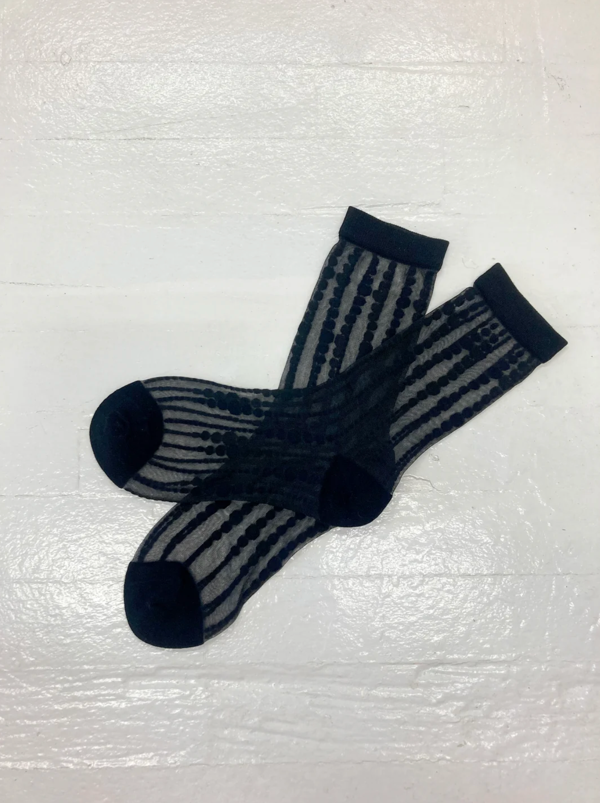 Sheer Bubbles Socks in Black