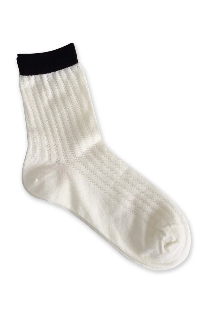 Sunday Socks in Black Stripe
