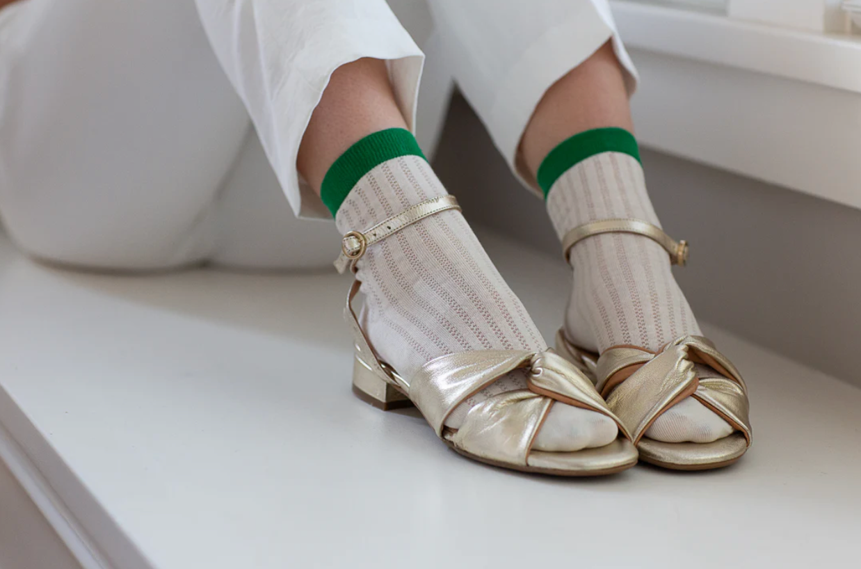 Sunday Socks in Evergreen Stripe