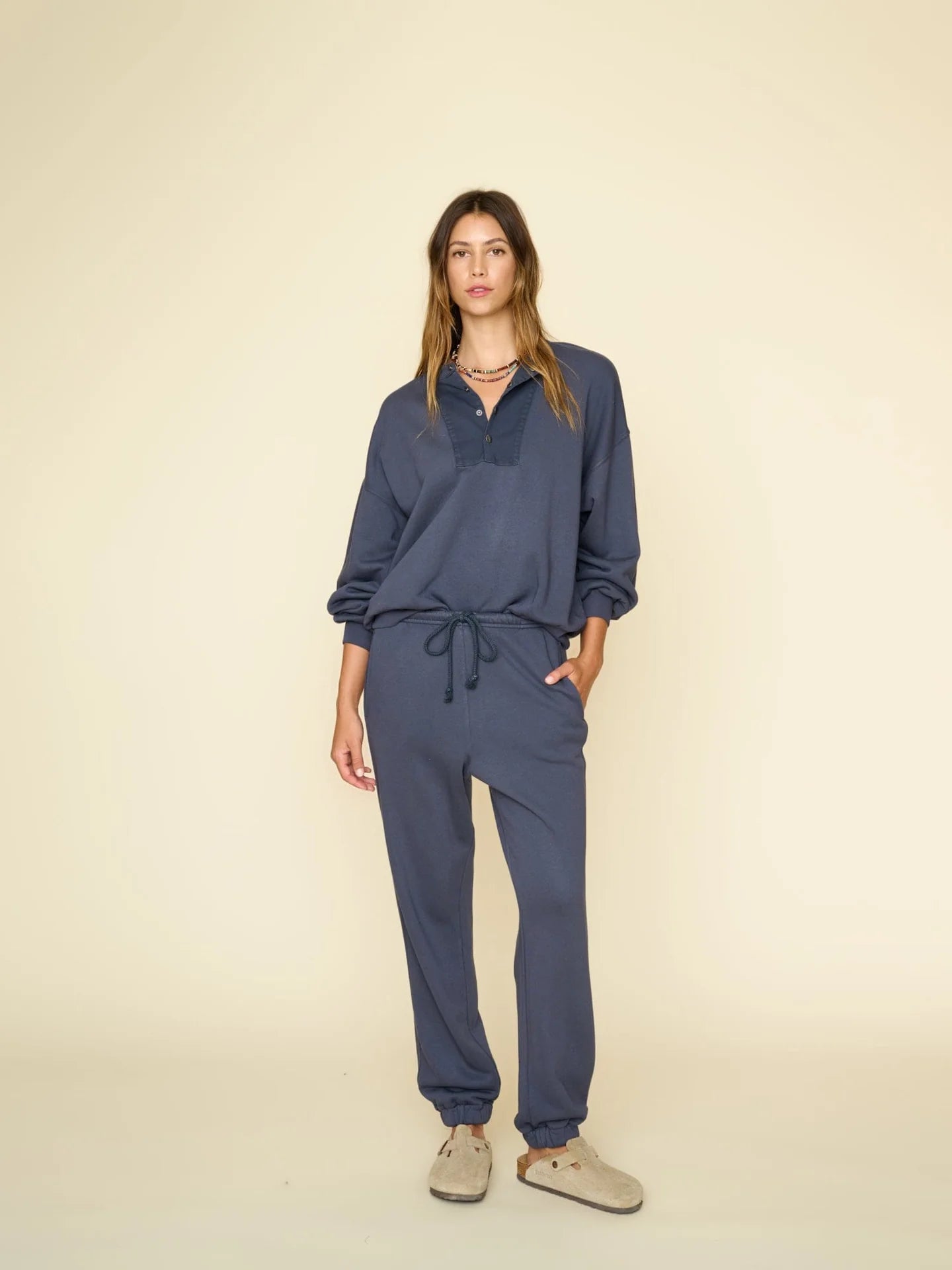 Devi Sweatpant in Hudson Blue
