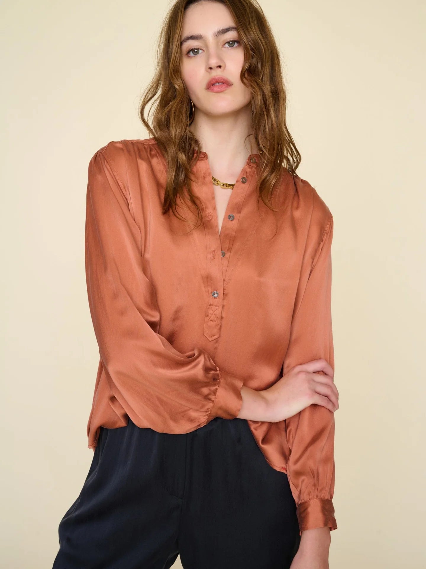 Greer Top in Copper Opal