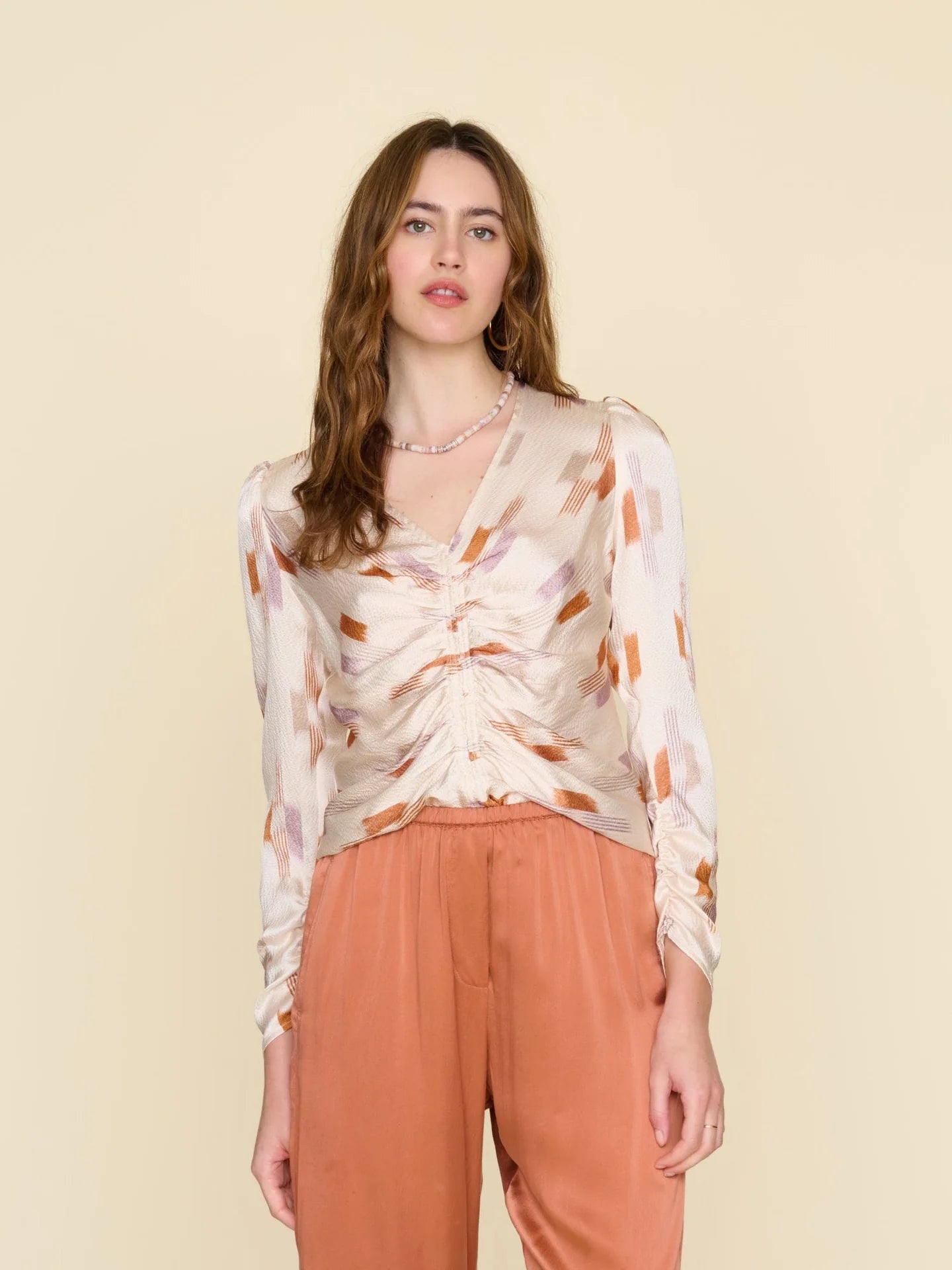 Prisca Top in Cream Ikat