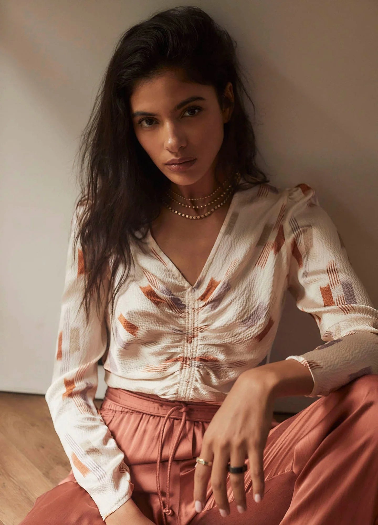 Prisca Top in Cream Ikat