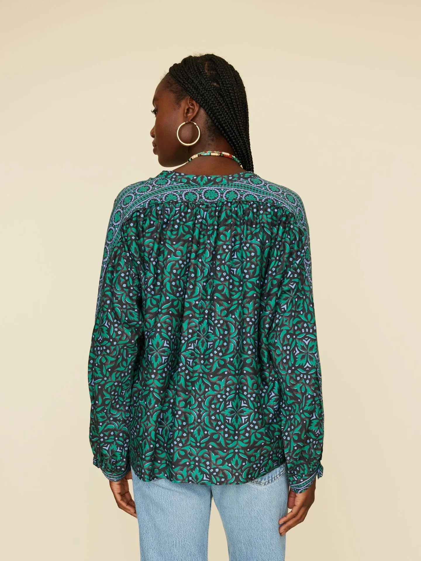 Arden Top in Green Smoke