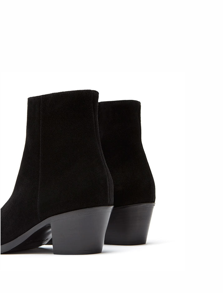 Paprika Black Suede Bootie