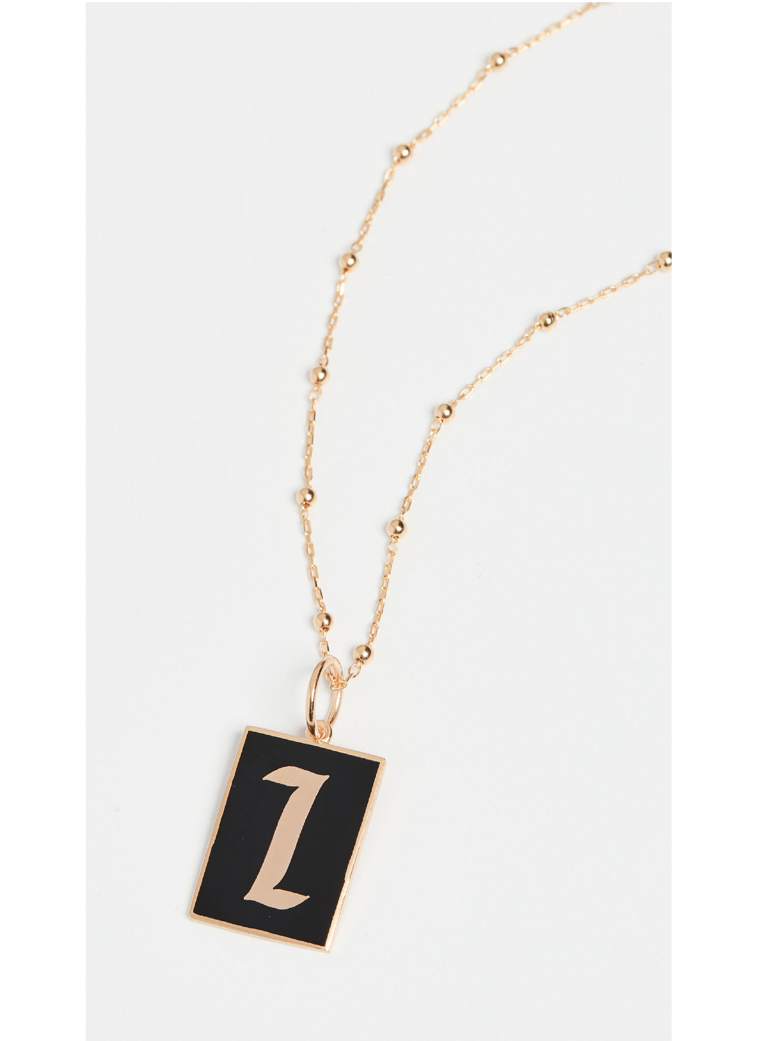 Gothic Monogram Tag Necklace