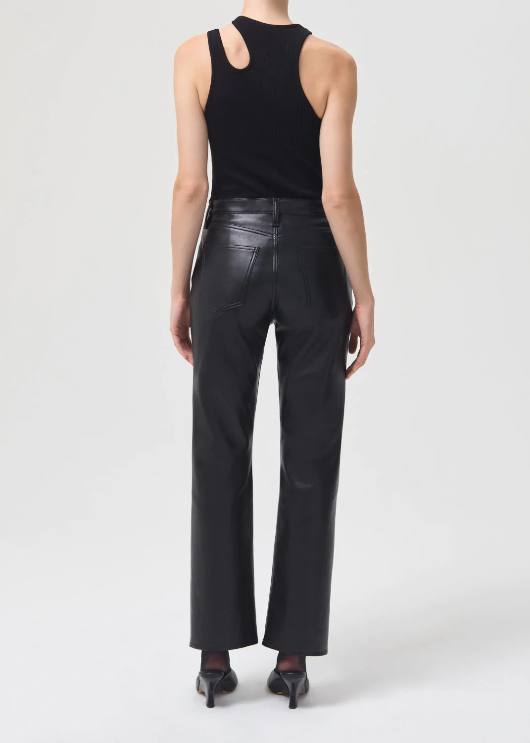 Recycled Leather Mid Rise Relaxed Boot in Detox