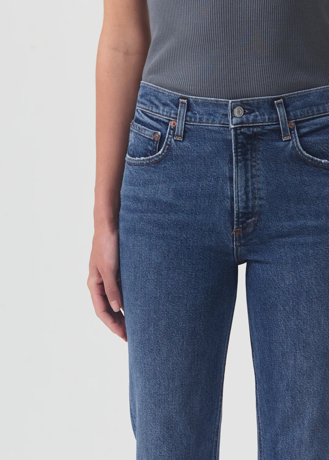 Kye Mid Rise Straight Crop (Stretch) in Mirage