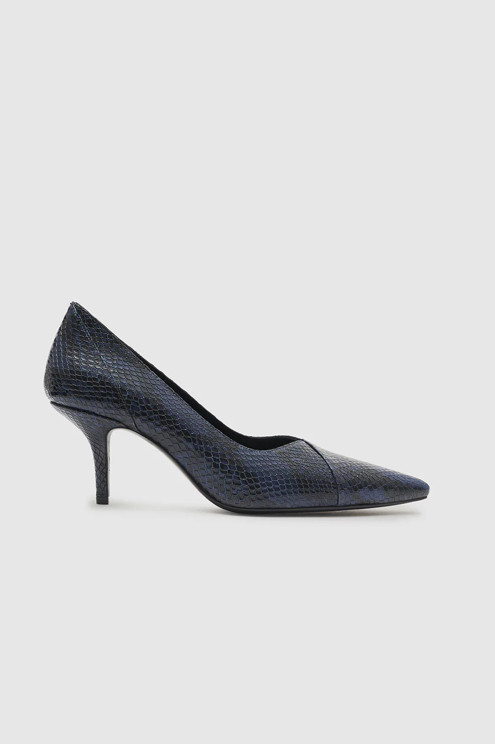 Devon Pumps in Blue Snake