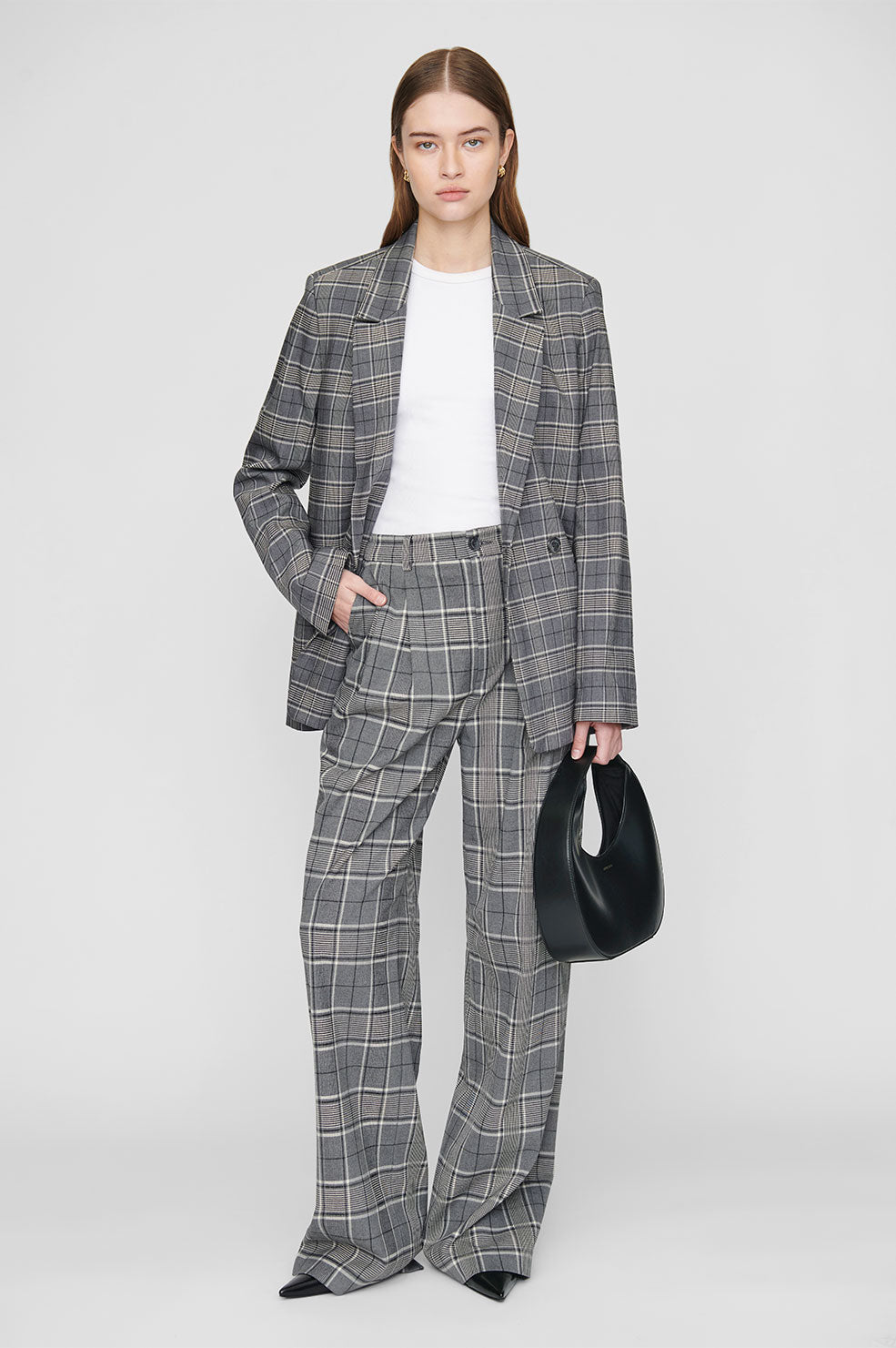 Madeleine Blazer in Grey Plaid