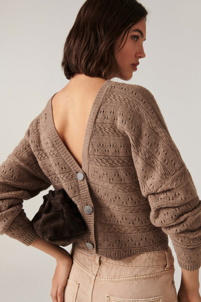 Harold Cardigan. Beige