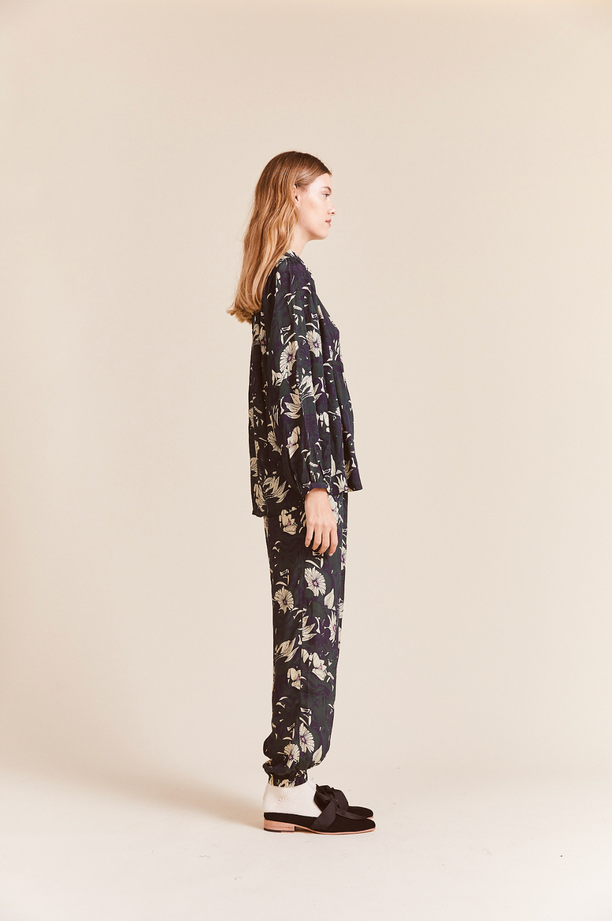 Lesia Blouse in Night Palm