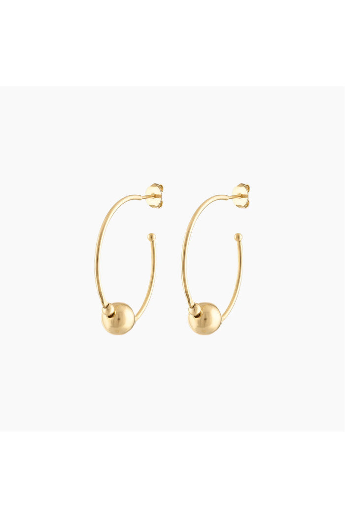 Single Ball Hoop in Gold