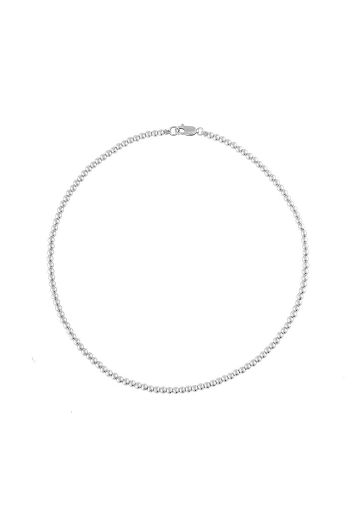 3MM Sterling Silver Ball Necklace - 15"