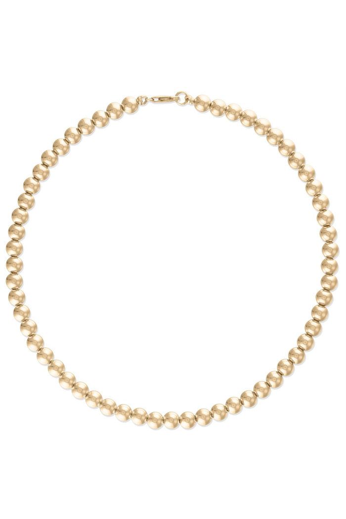 5MM Gold Ball Necklace in Gold - 15"