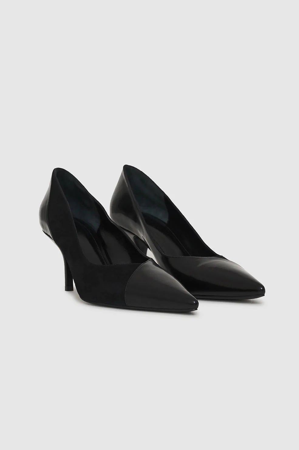 Devon Pumps in High-Shine and Matte Black