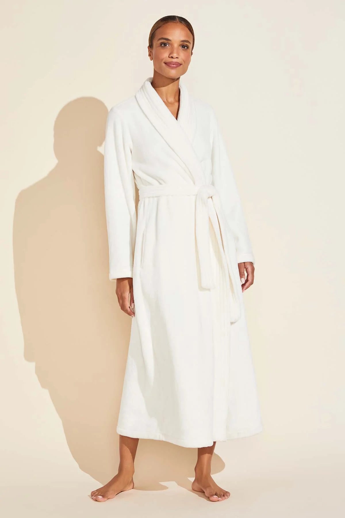 Chalet Eco Plush Robe in Ivory