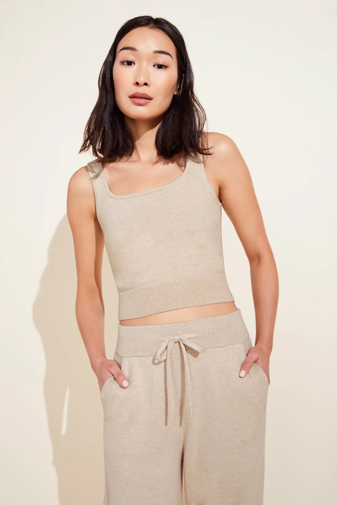 Recycled Sweater Tank in Oat