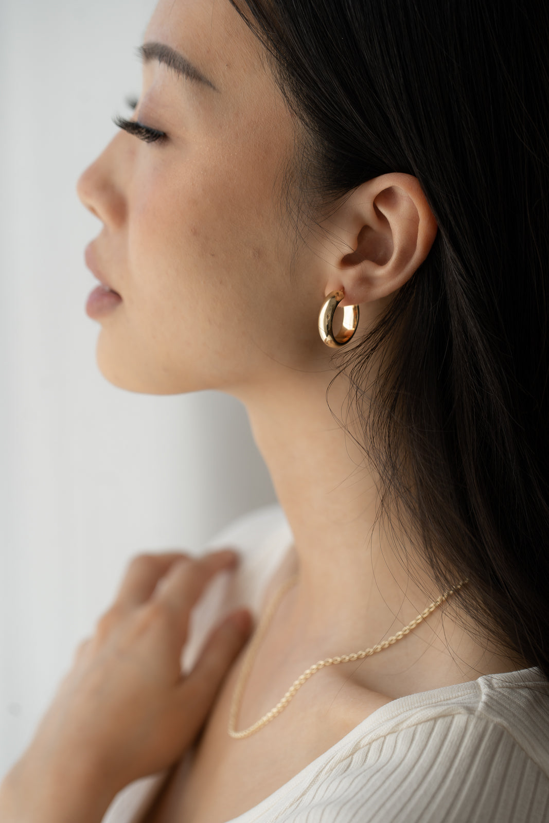 Eve Medium Hoops | 10k Gold