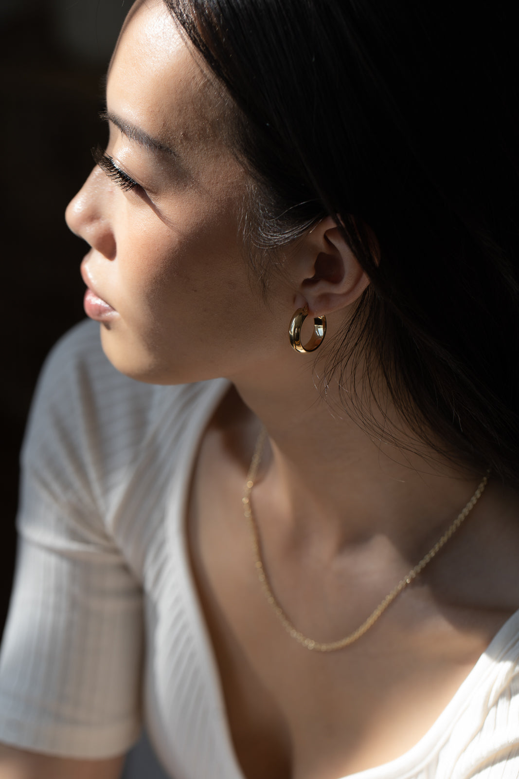 Eve Medium Hoops | 10k Gold