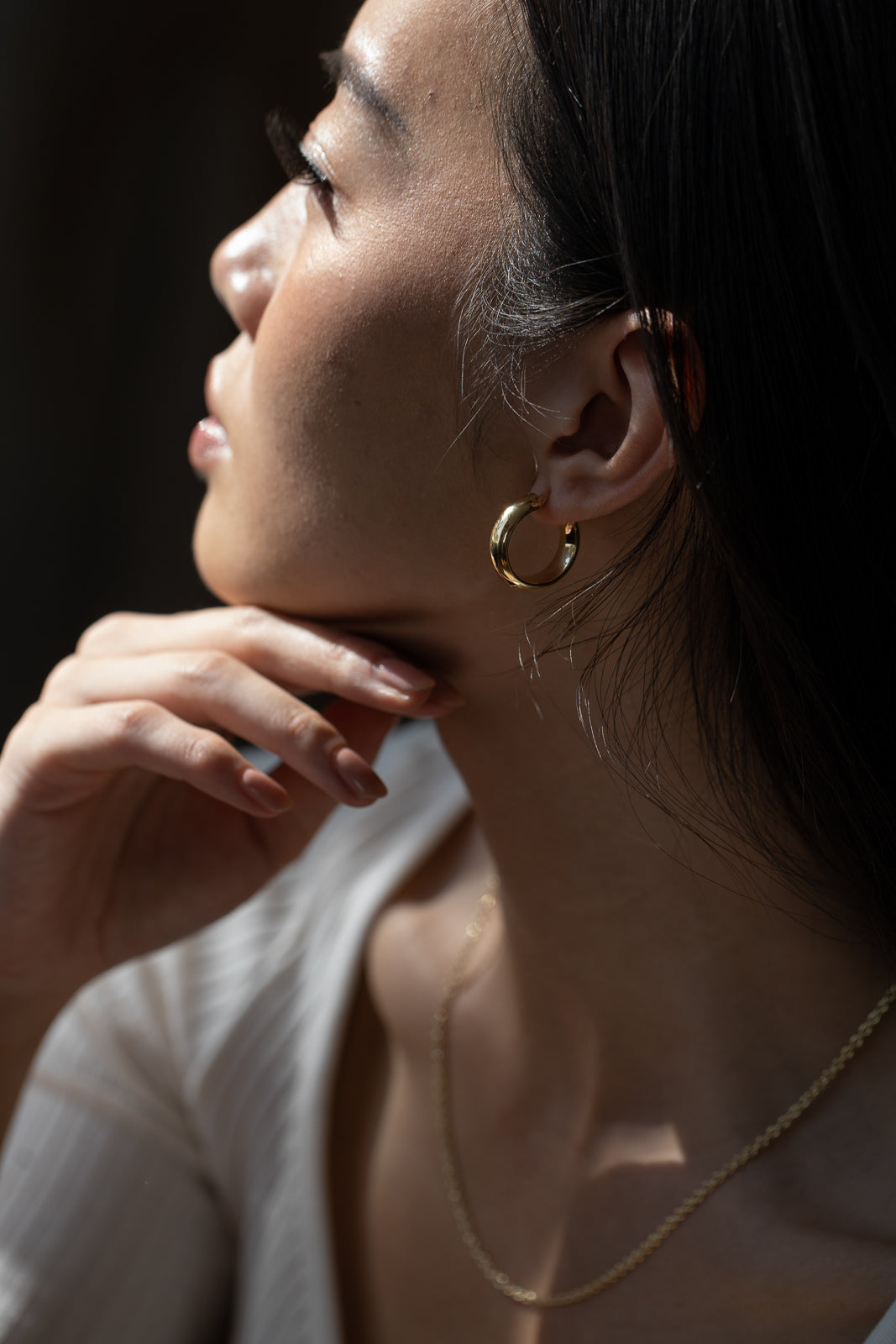Eve Medium Hoops | 10k Gold