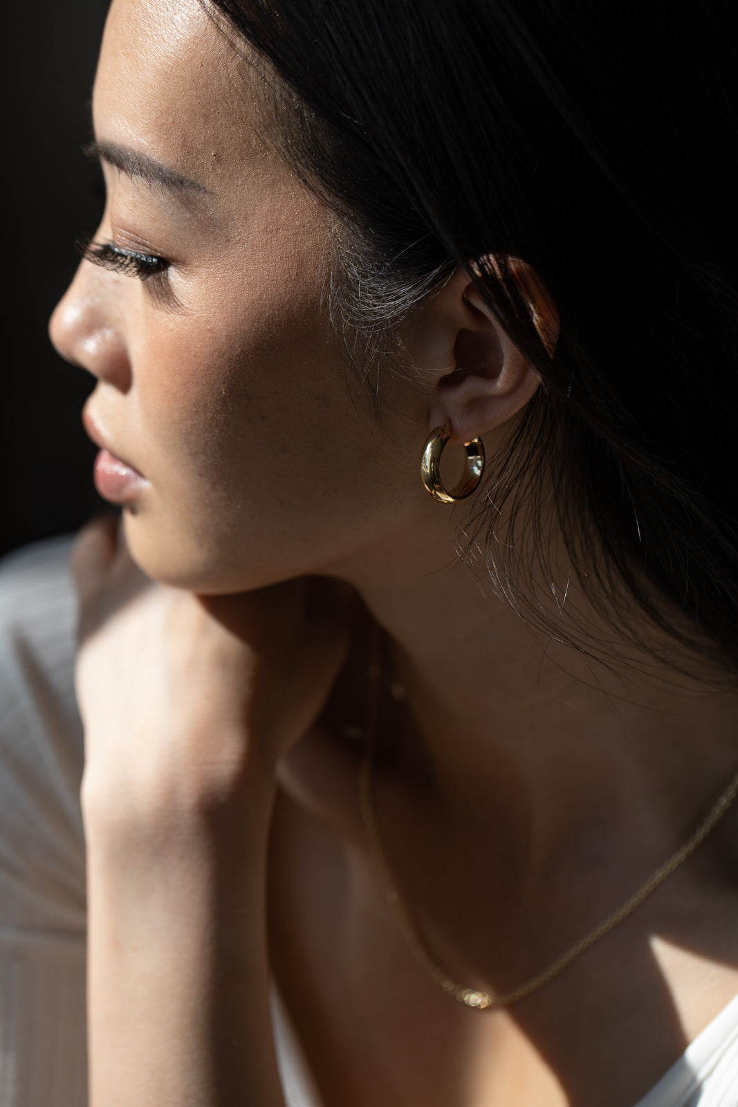 Eve Medium Hoops | 10k Gold