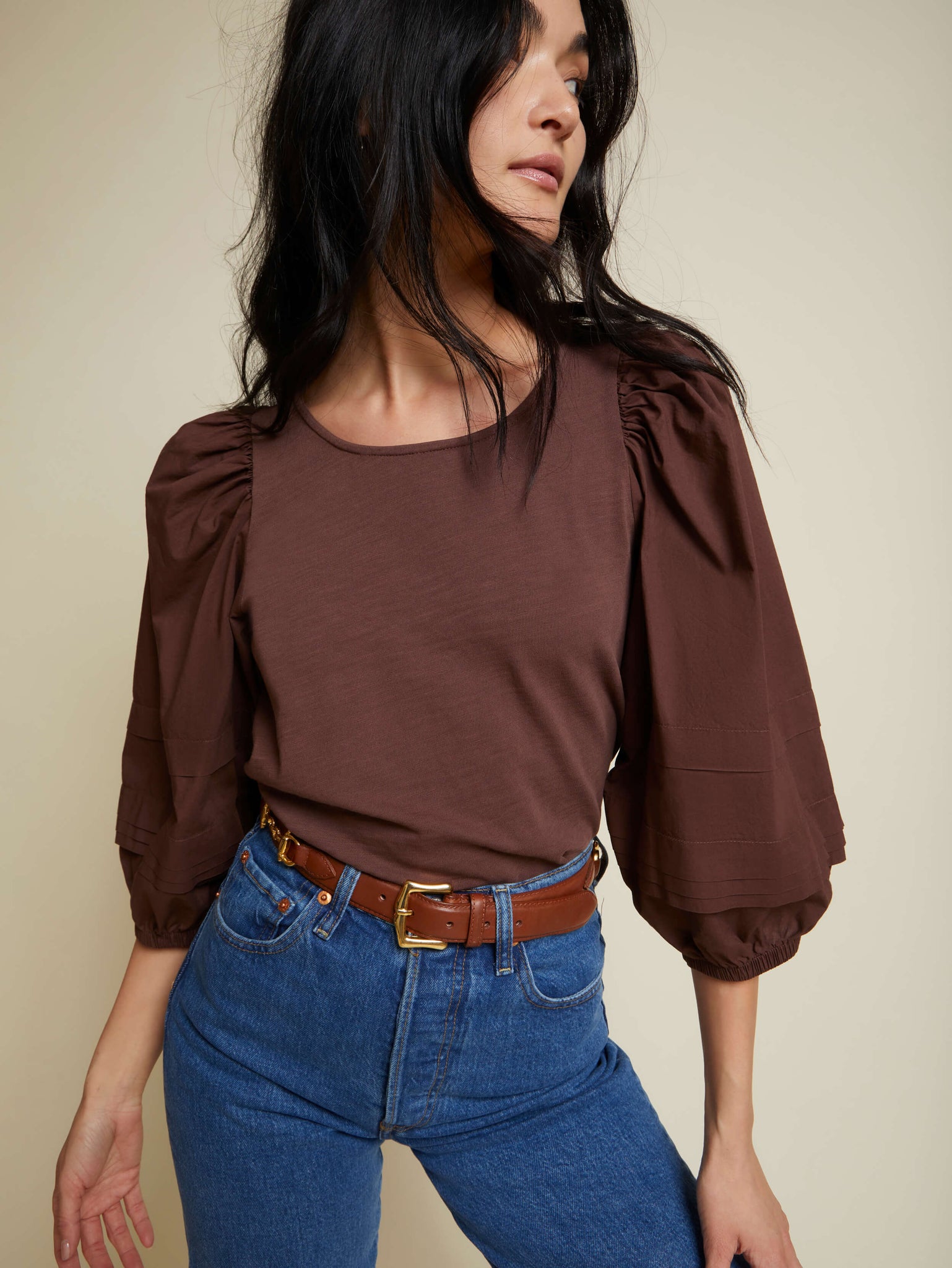 Gracie Top in Pinot Noir
