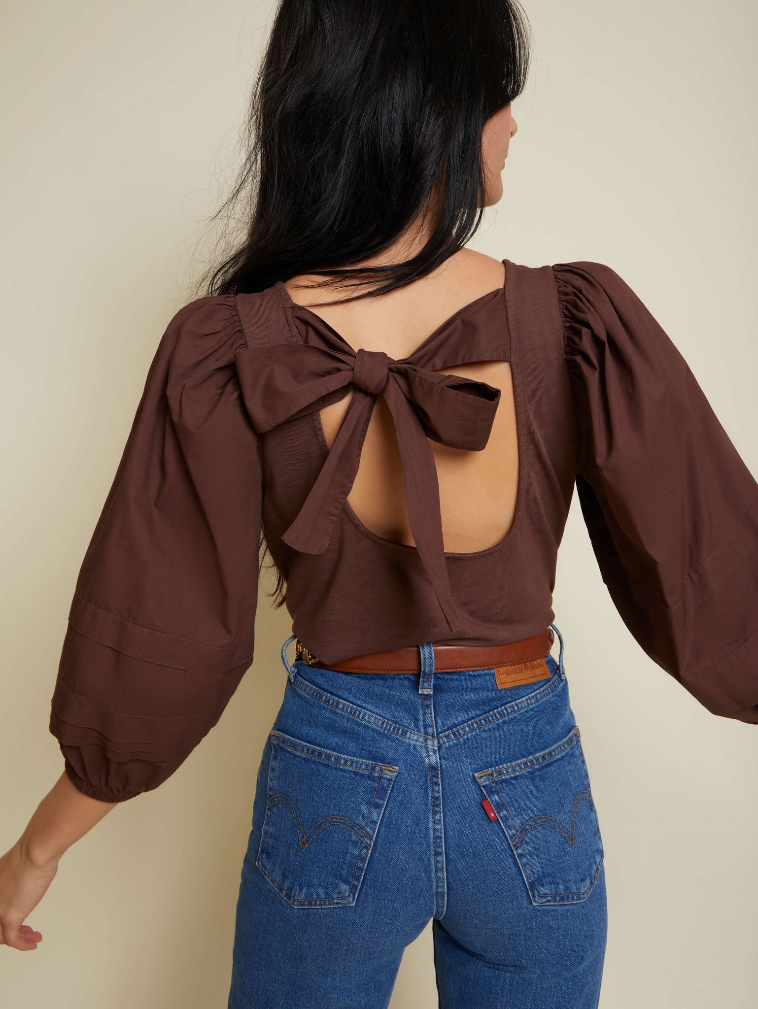 Gracie Top in Pinot Noir