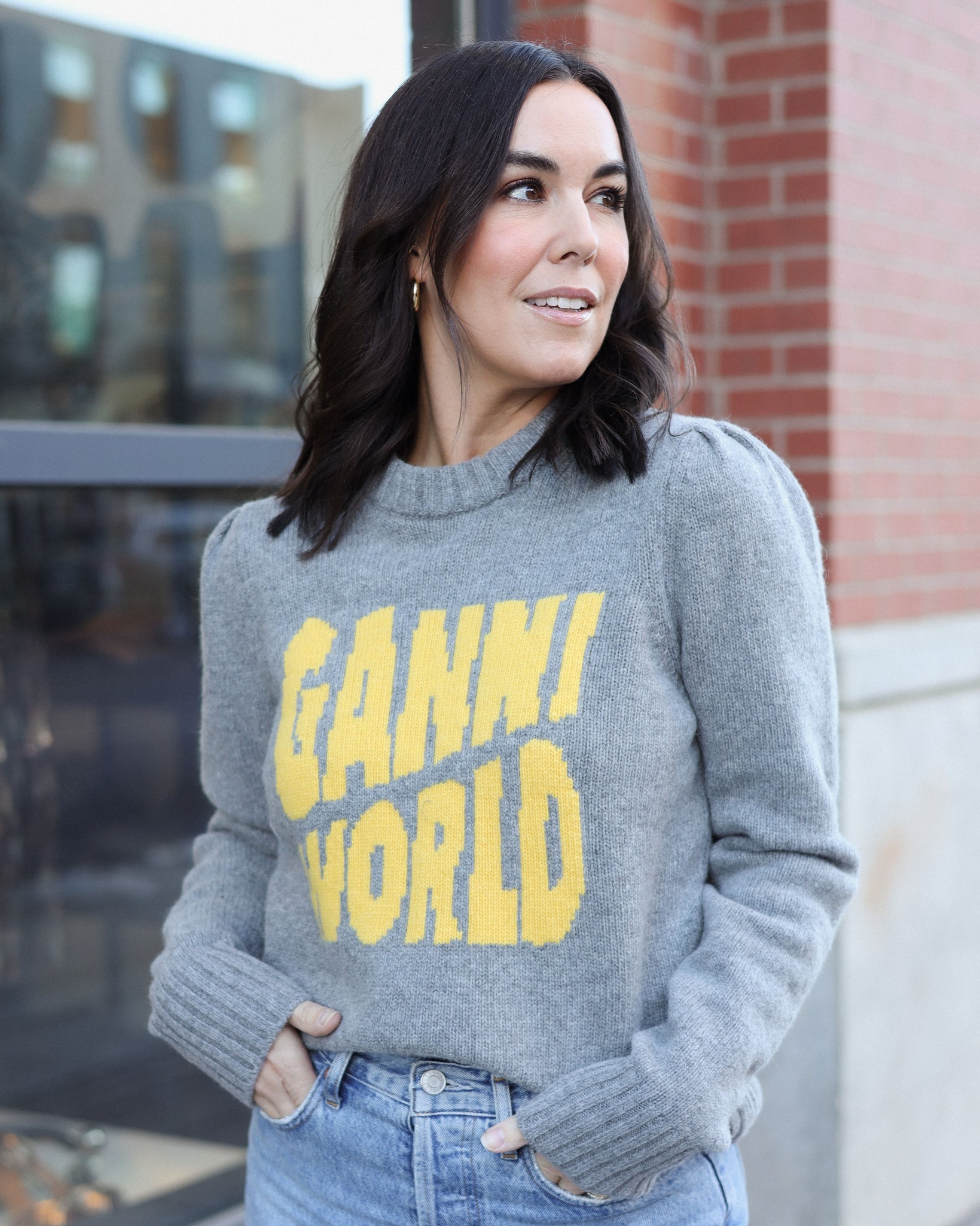 Graphic Pullover in High Rise