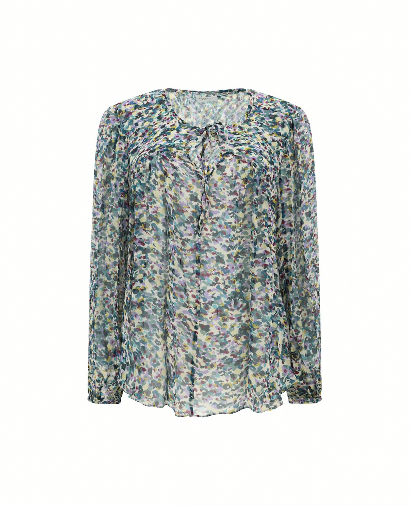 Daytonea Printed Top in Green and Ecru