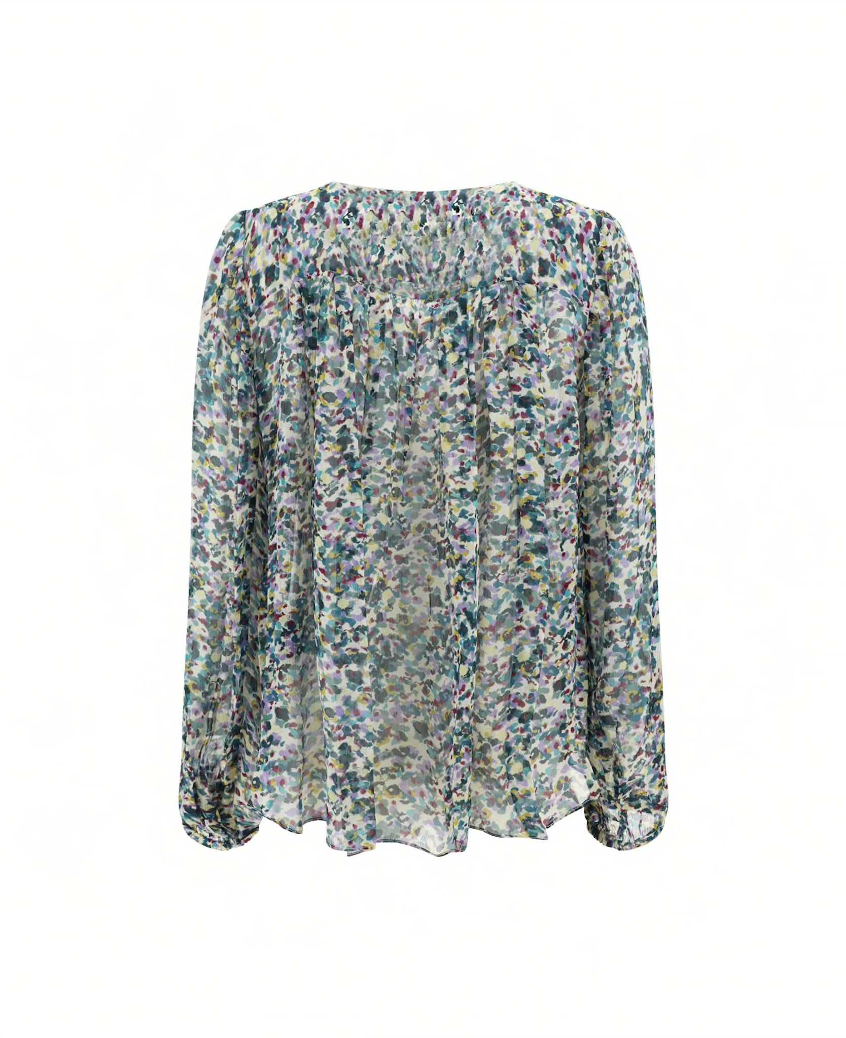 Daytonea Printed Top in Green and Ecru