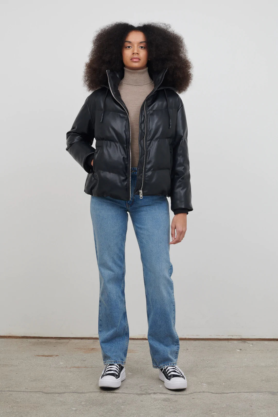 Poppy Puffer Jacket in Black