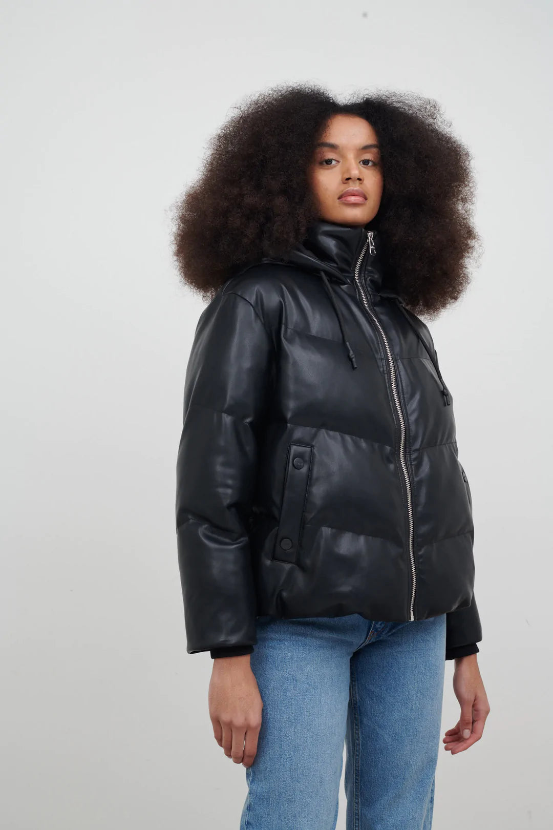 Poppy Puffer Jacket in Black