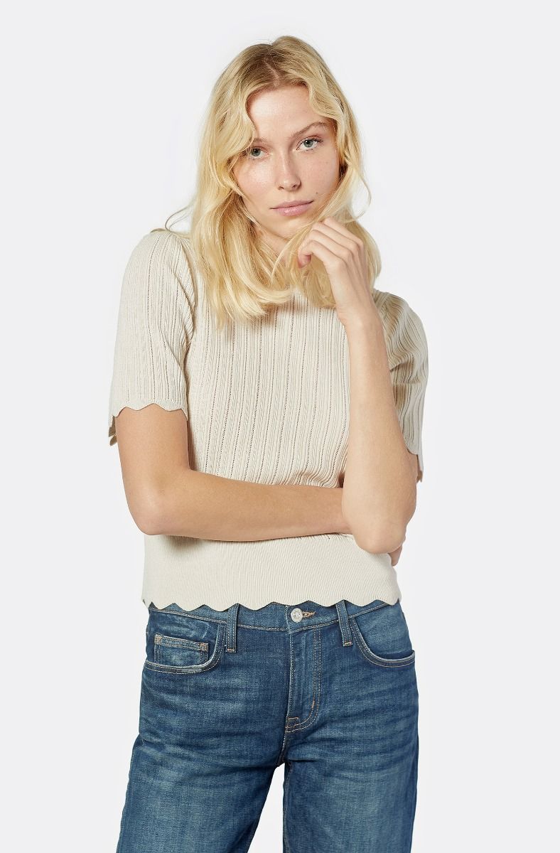 Apollina Short Sleeve Sweater in Peyote