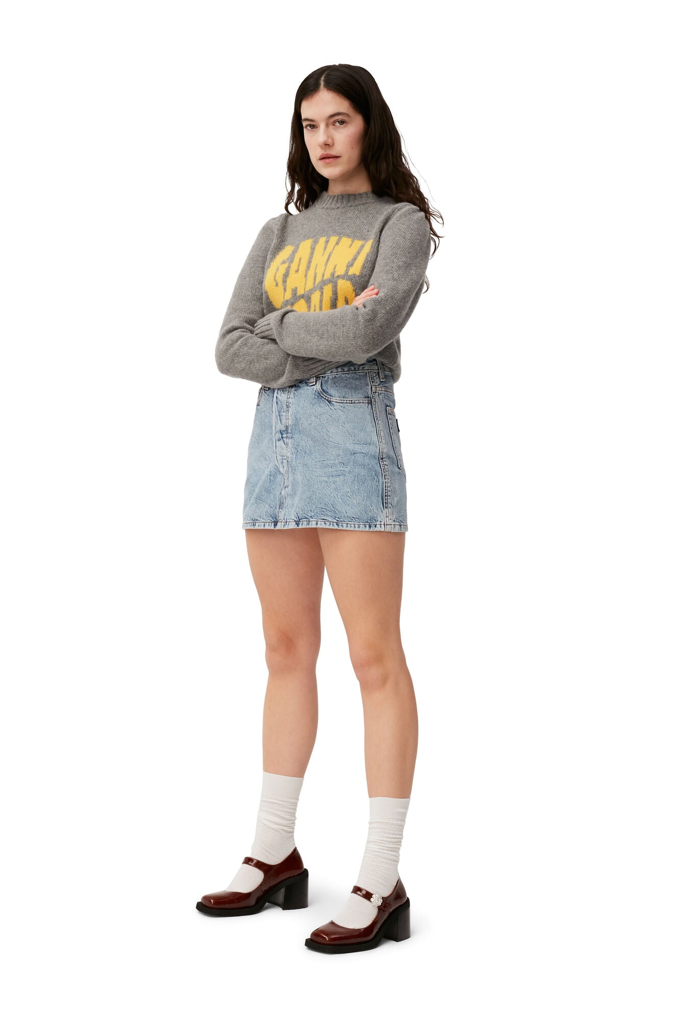 Graphic Pullover in High Rise