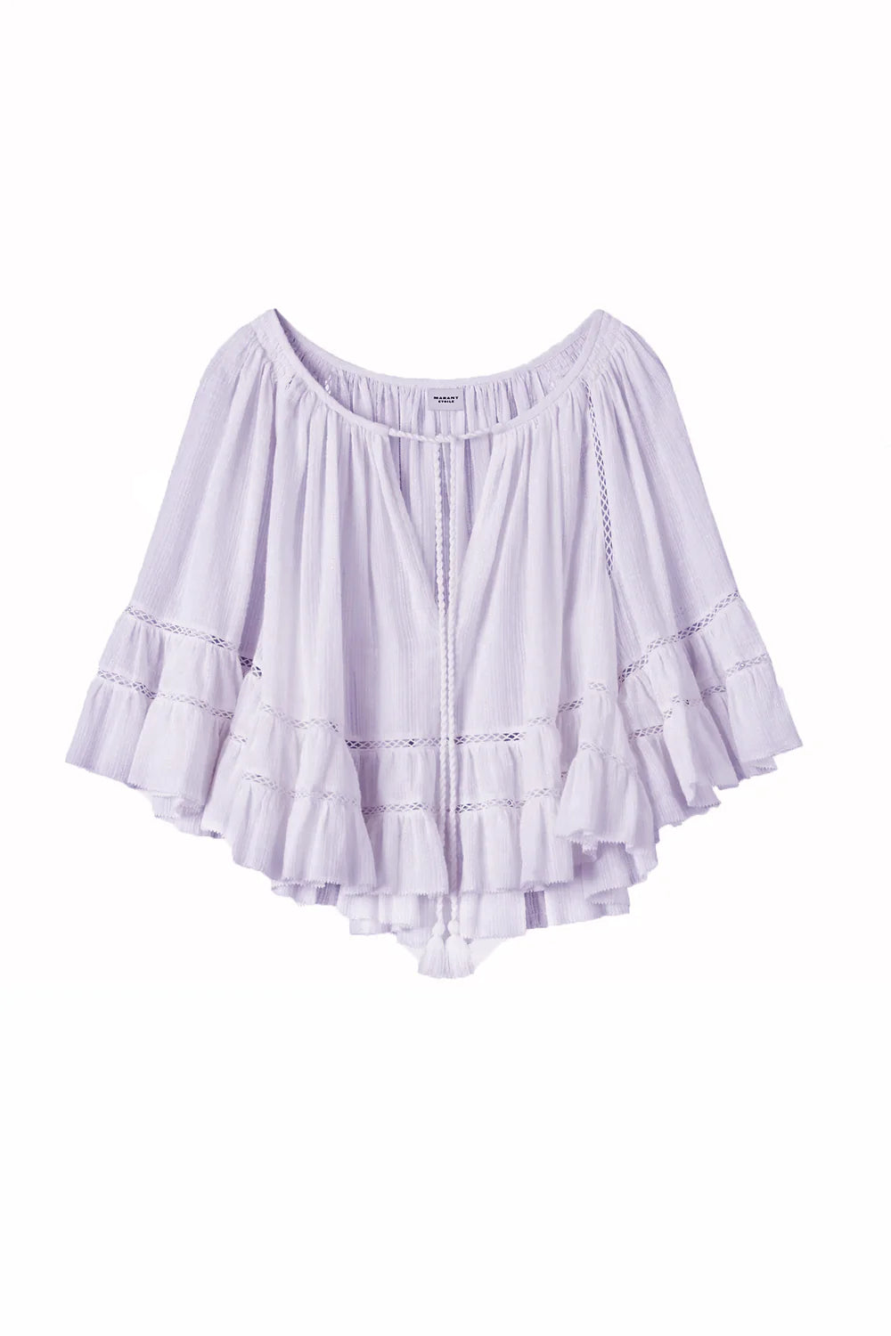 Liam Cotton and Linen Top in Lilac