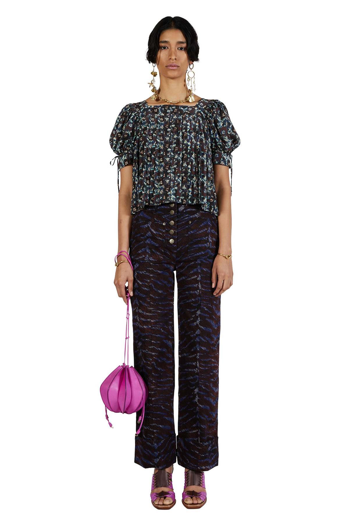 Lorraine Blouse in Cobalt