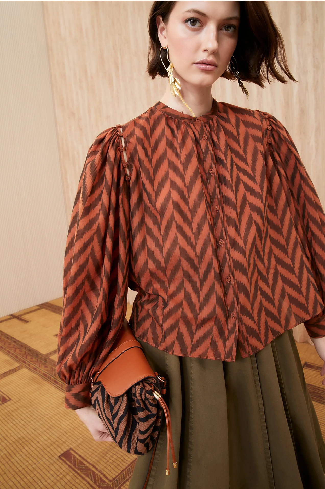 Rory Blouse in Mahogany