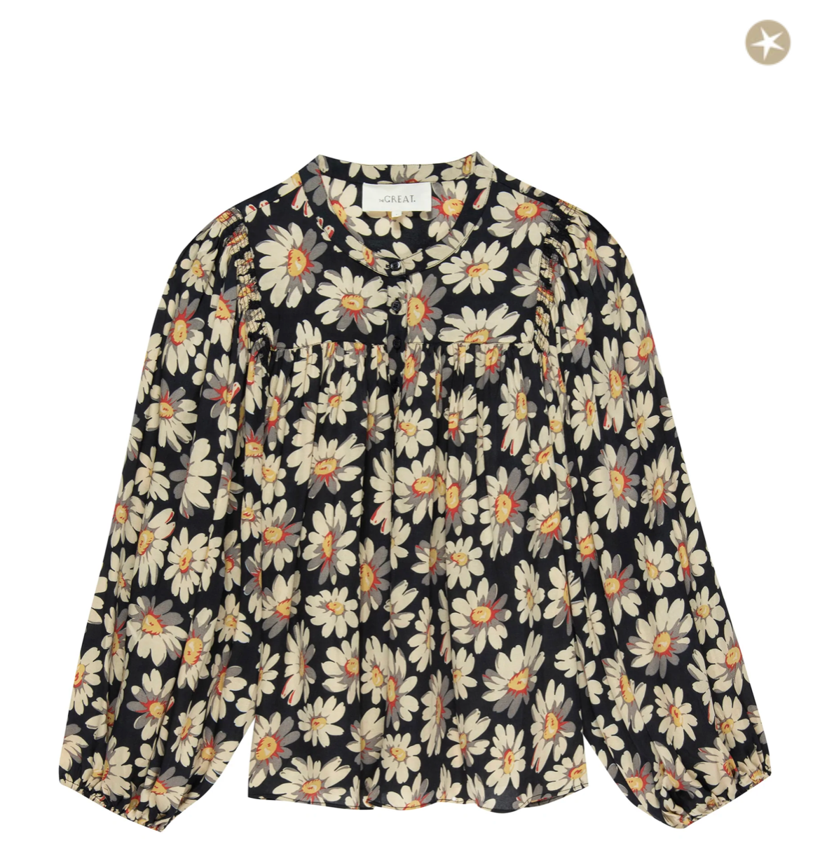 The Tale Top. Frosted Winter Floral
